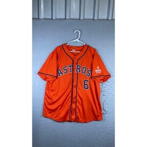 Houston Astros Baseball Jersey Mens L Orange Excellent Jake Meyers 6 MLB